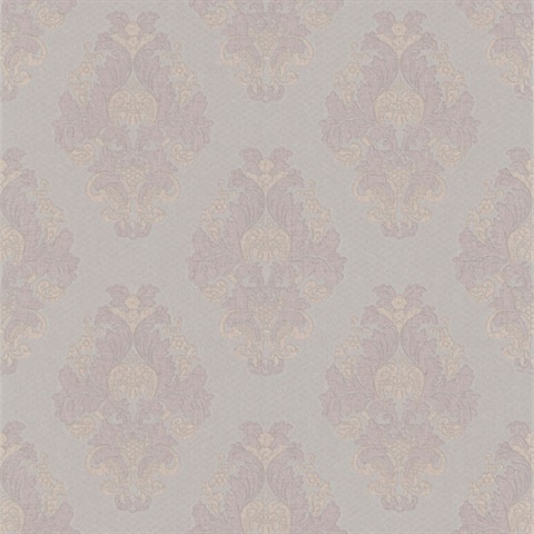 Bromley Mauve Satin Damask