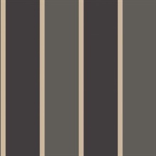 Bronze Brown Formal Stripe Wallpaper