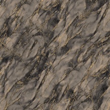 Bronze Brown Metallic Marble Wallpaper