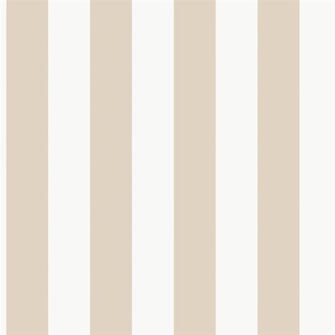 Bronze Brown Smart 3 Stripes Awning Stripe Wallpaper