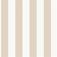 Bronze Brown Smart 3 Stripes Awning Stripe Wallpaper