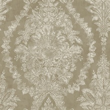 Bronze Charleston Damask Wallpaper