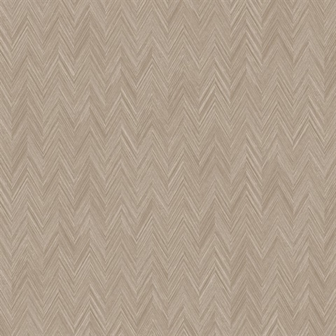 Bronze Fiber Small Chevron Weave Wallpaper
