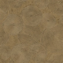 Bronze & Grey 3D Ring Circles Wallpaper