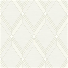 Brooklyn Diamond Metallic Pearl 1920s Art Deco Wallpaper