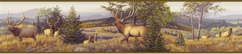 Brown Breeze Brown Elk Mountain Portrait Border