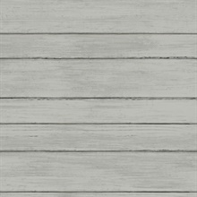 Brown Broad Side Faux Textured Wood Panel Wallpaper