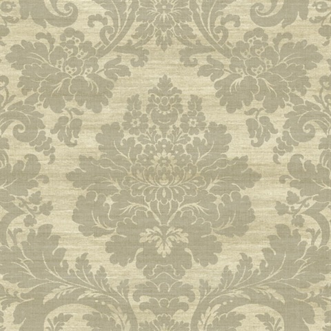 Brown Damask Scroll