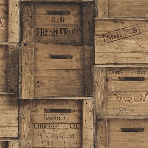 Brown Distressed Wood Crates