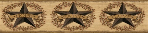 Brown Faith Barn Star Brown Border