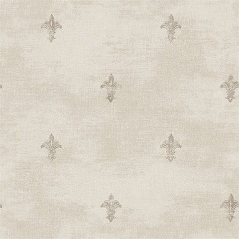 Brown Fleur De Lys Wallpaper