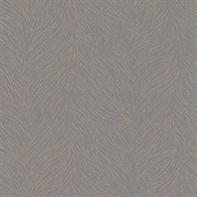 Brown &amp; Gold Metallic Abstract Textured Branches Wallpaper