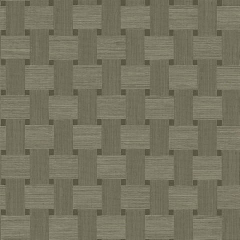 Brown Large Weave Pattern Wallpaper