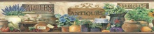 Brown Marché Green Antique Herbs Portrait Border