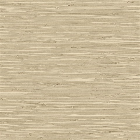 Brown Marion Faux Arrowroot Cloth Wallpaper