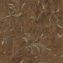 Brown Ogee Acanthus Scroll