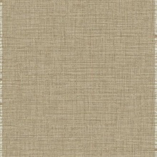 Brown Plain Crosshatch Linen Textile String Wallpaper