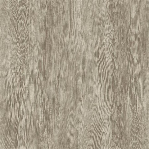 Brown Quarter Sawn Faux Wood Wallpaper