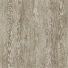 Brown Quarter Sawn Faux Wood Wallpaper