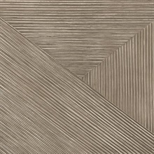 Brown Rutland Geometric Faux Wood Wallpaper