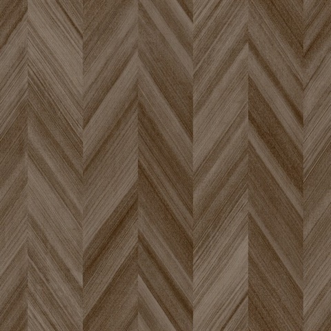 Brown Seesaw Chevron Stripe Wallpaper