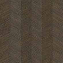Brown Sisal Vertical Chevron Stripe Wallpaper