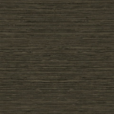 Brown Textured Grasscloth Wallpaper