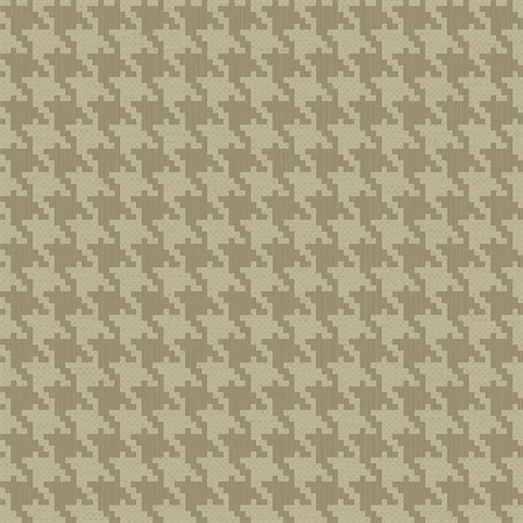 Brown Textured Small Houndstooth Wallpaper