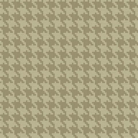 Brown Textured Small Houndstooth Wallpaper