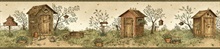 Brown Twain Sand Garden Outhouse Portrait Border