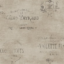 Brown Vintage Fresh Labels Wallpaper