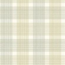 Brown, White & Grey Commercial Plaid Wallpaper