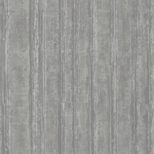 Brushed Nickel Metallic Faux Vintage Tin Wallpaper