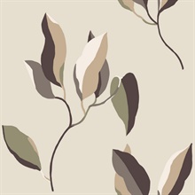 Brushwork Branches Violet Wallpaper