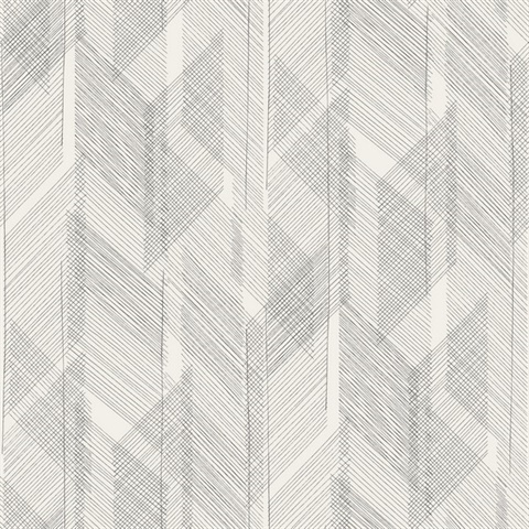Bryant Black Crosshatch Wallpaper