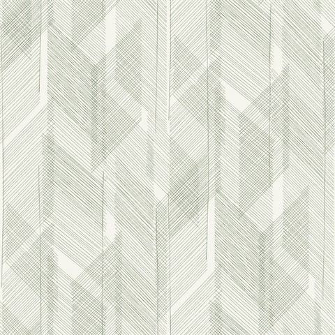 Bryant Evergreen Crosshatch Wallpaper