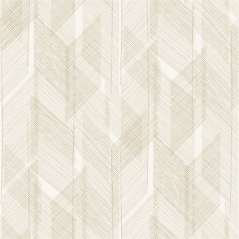 Bryant Gold Crosshatch Wallpaper
