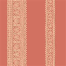 Brynn Coral Paisley Stripe