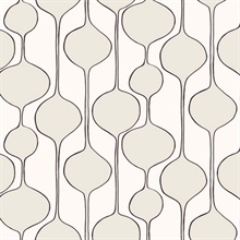 Bubble Stripe Geometric Marshmallow Peel and Stick Wallpaper