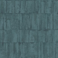 Buck Teal Horizontal Concrete Wallpaper