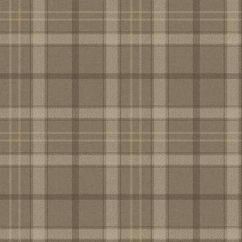 Bucklane Cafe Au Lait Plaid Wallpaper