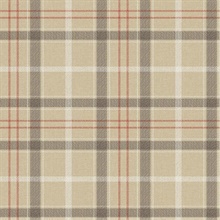 Bucklane Sand Plaid Wallpaper