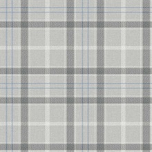 Bucklane Shell Grey Plaid Wallpaper