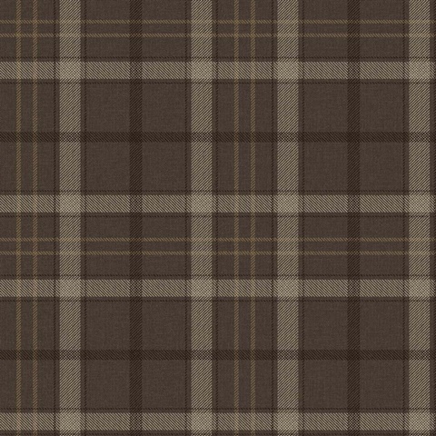 Bucklane Walnut Plaid Wallpaper