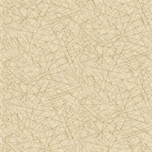 Bulan Gold Raised Foil Artistic Lines Wallpaper
