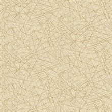 Bulan Gold Raised Foil Artistic Lines Wallpaper