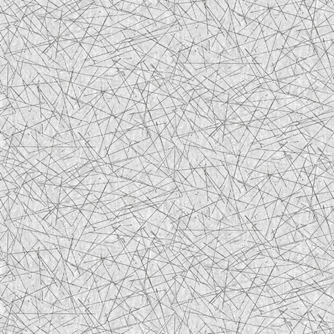 Bulan Silver Raised Foil Artistic Lines Wallpaper