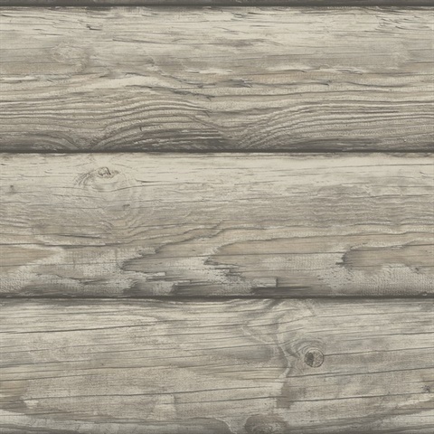 Bunkhouse Ash Wood Plank Wallpaper