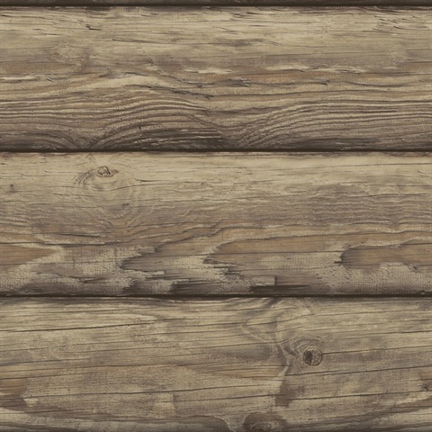Bunkhouse Chestnut Wood Plank Wallpaper