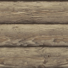 Bunkhouse Chestnut Wood Plank Wallpaper